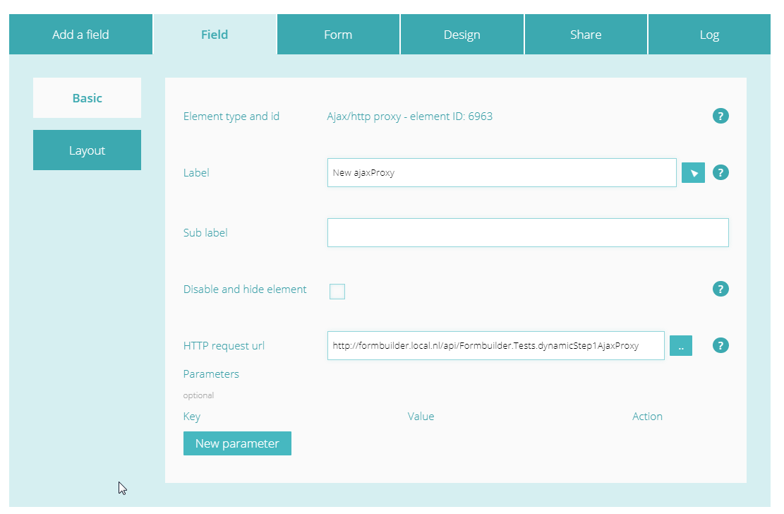 Step 2, populate the AJAX proxy field with HTTP request