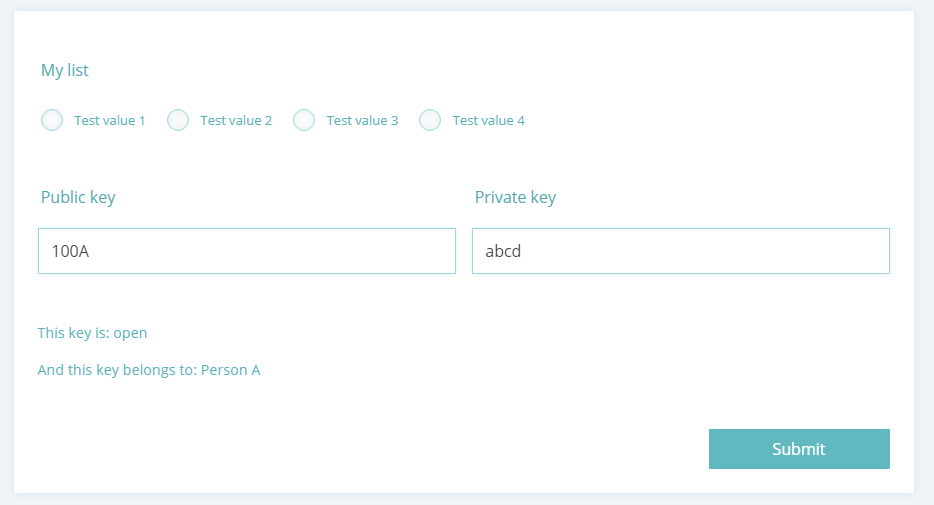 Form example with http features