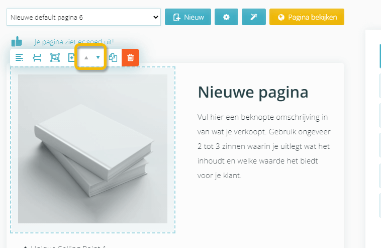 De blok-toolbar van Peggy
