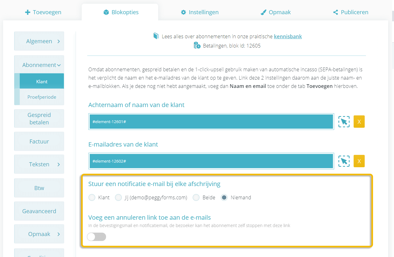 Notificaties instellen voor je abonnementen