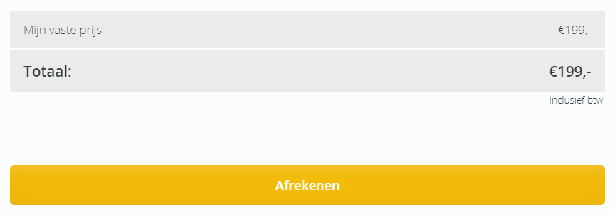 Vaste prijs in de pagina
