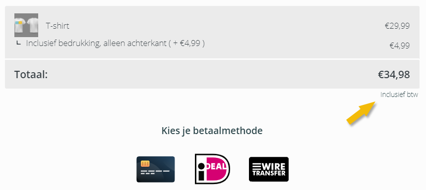 Je pagina ingesteld op inclusief btw