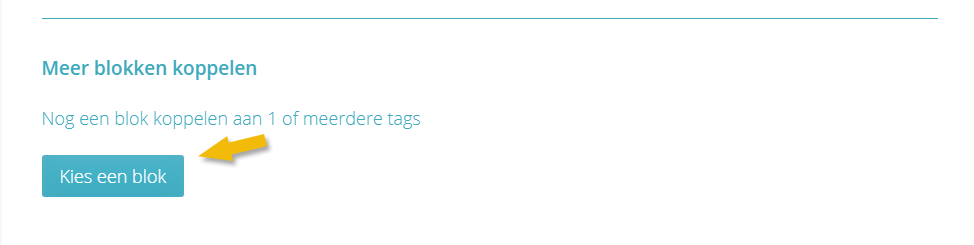 Specifieke tags aan een specifiek blok koppelen in je pagina