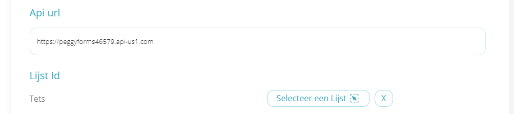 De lijst selecteren