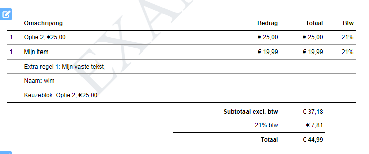 Extra orderregels in je factuur?