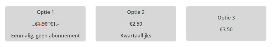 Tegels zijn ideaal in combinatie met prijsaanduidingen