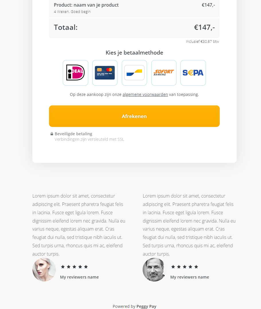 Voorbeeld van het zijpaneel