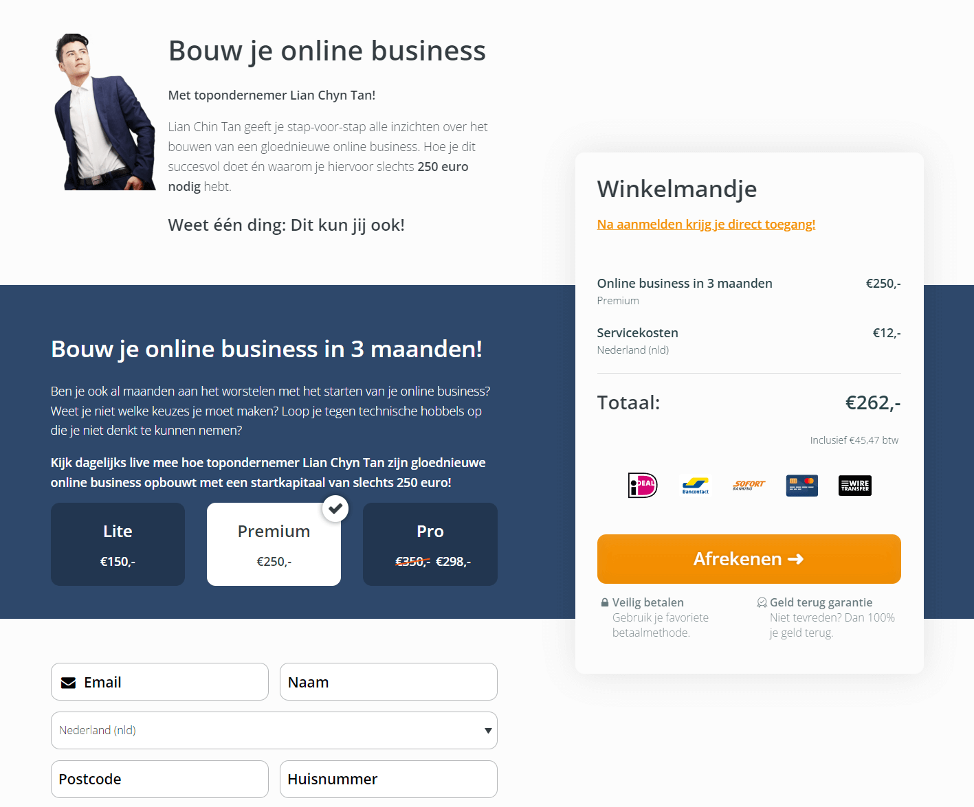 Voorbeeld van het zijpaneel
